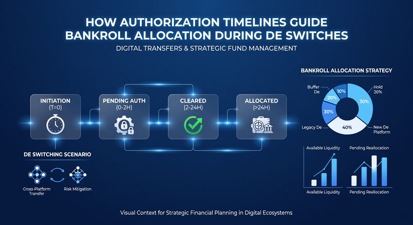 Bankroll allocation chart illustrating fund distribution across blackjack strategies and slot bonus triggers with timeline markers