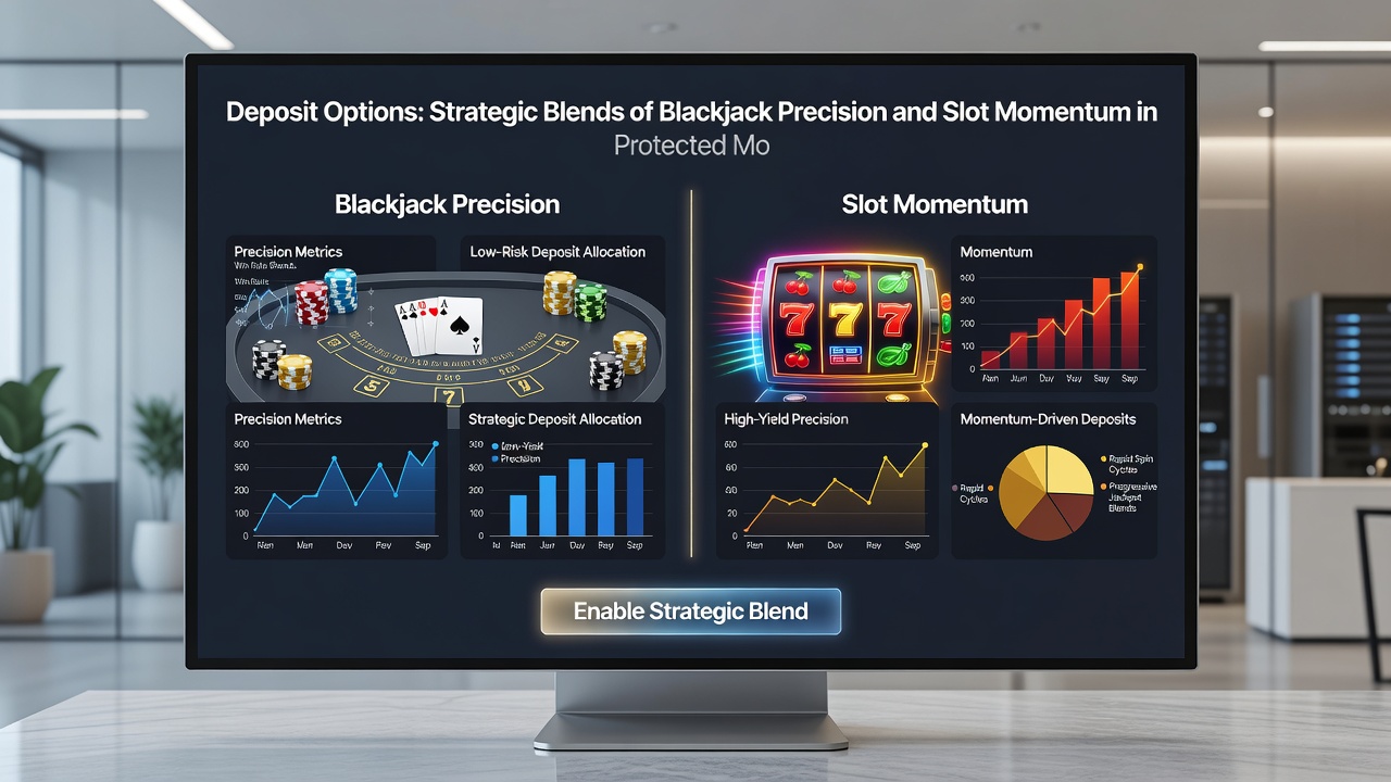 Secure mobile session interface blending blackjack tables and slot reels with payment indicators