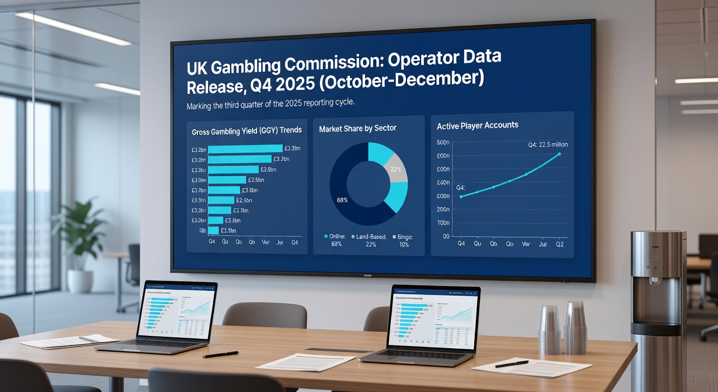Infographic detailing safer gambling improvements and session length reductions in UK online slots for Q4 2025