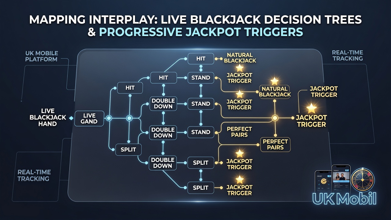 Mobile screen capture illustrating free spin bonuses linking blackjack sessions to progressive jackpot slots with payment options visible