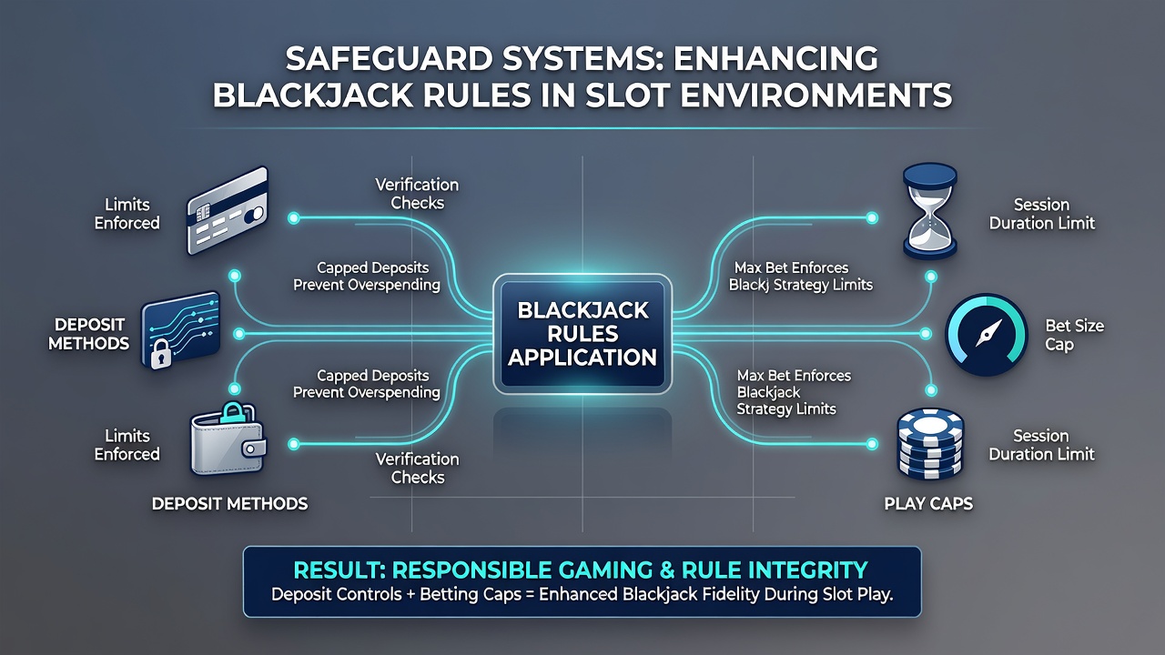 Detailed view of play cap interfaces during slot bonus rounds that incorporate blackjack decision points