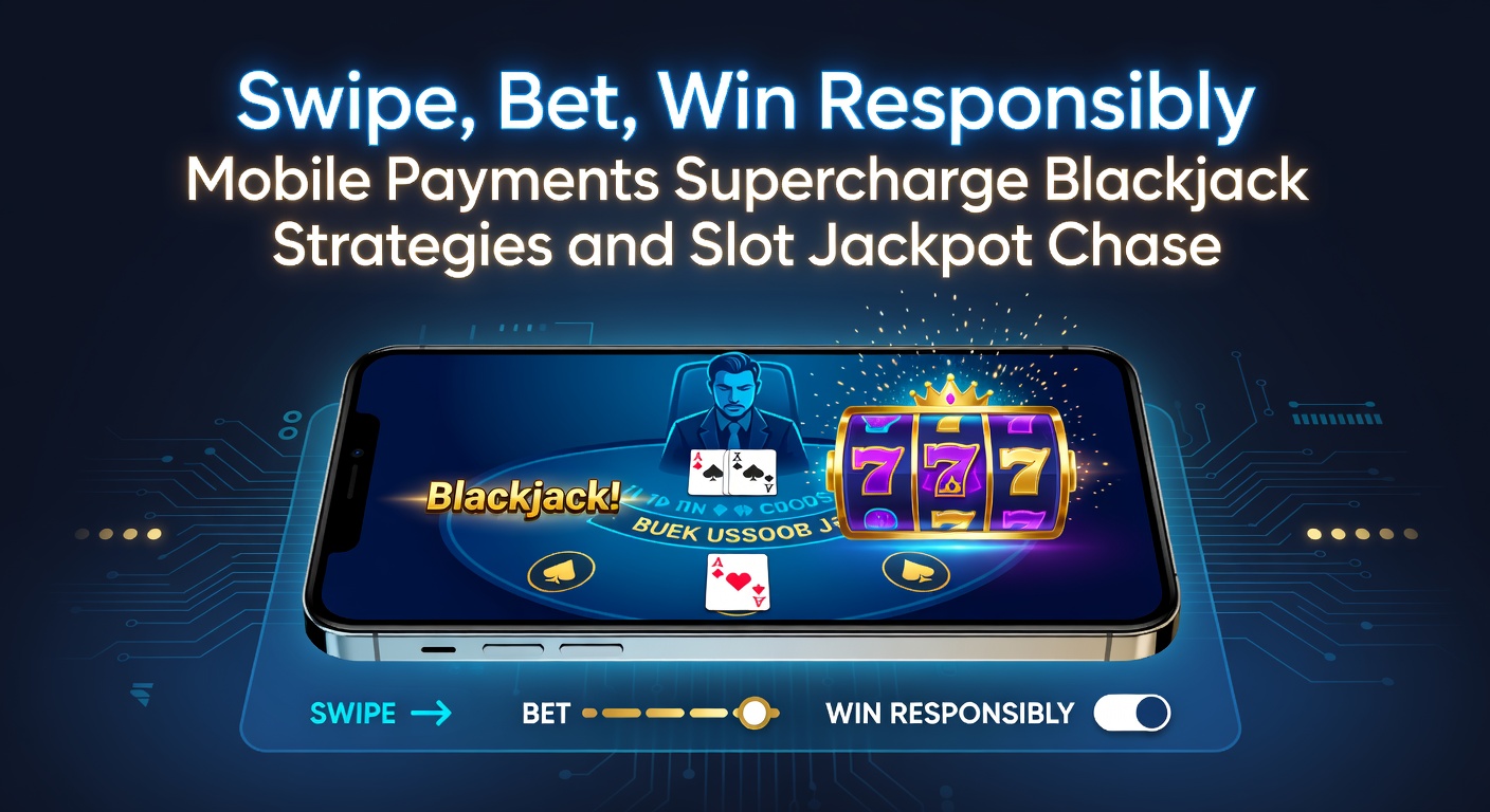 Illustration of a slot machine jackpot wheel spinning on a mobile screen, with a mobile wallet deposit confirmation overlay